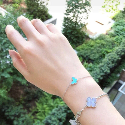 [⭐Corinne]BUTTERFLY TURQUOISE BUTTERFLY BRACELET SILVER