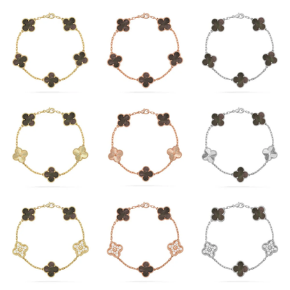 [⭐Corinne] CLOVER 5 MOTIF GRAY MOP BRACELET COLLECTION