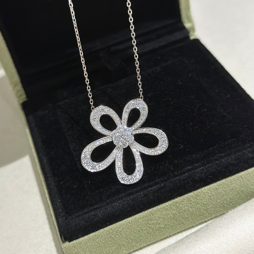 [⭐Corinne]FLOWERLACE NECKLACE FULL DIAMONDS