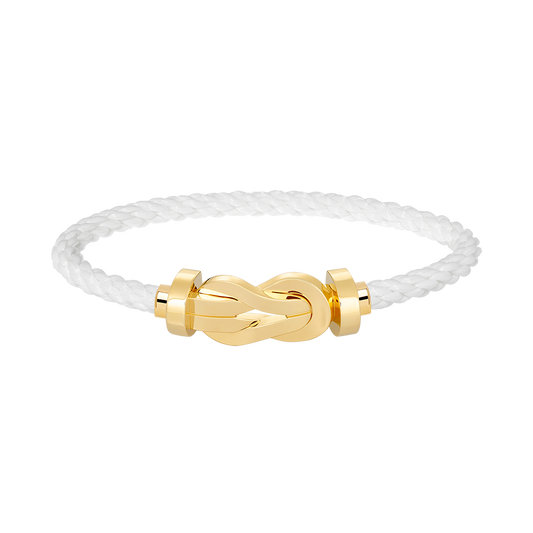 [⭐Corinne]CHANCE LARGE 8 FIGURE BUCKLE NO DIAMOND BRACELET GOLD