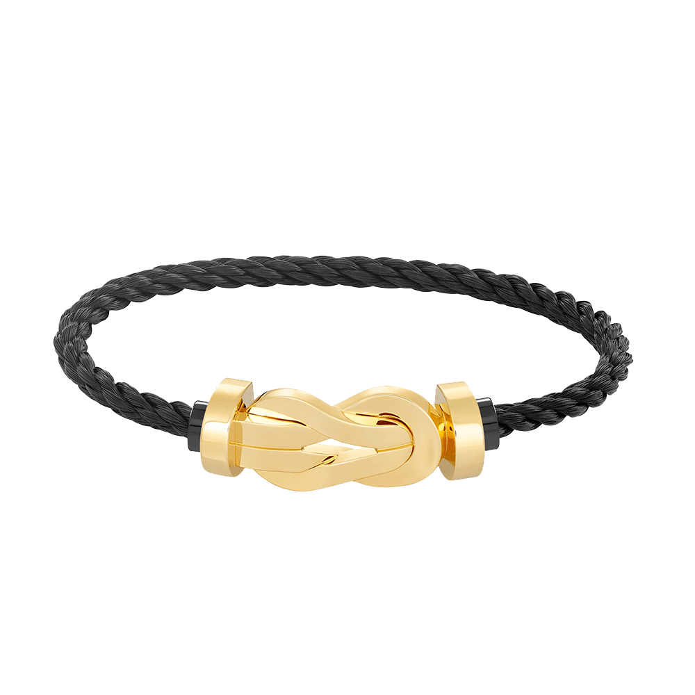 [⭐Corinne]CHANCE LARGE 8 FIGURE BUCKLE NO DIAMOND BRACELET GOLD