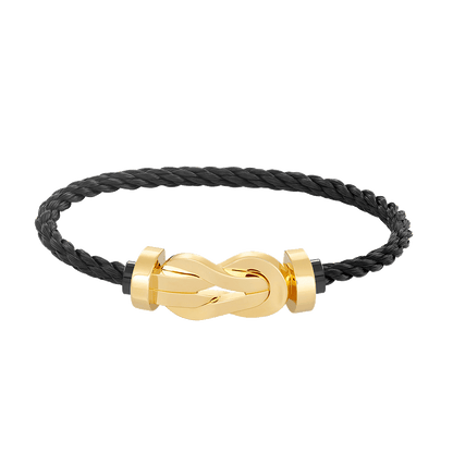 [⭐Corinne]CHANCE LARGE 8 FIGURE BUCKLE NO DIAMOND BRACELET GOLD