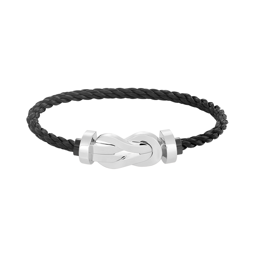 [⭐Corinne]CHANCE LARGE 8 FIGURE BUCKLE NO DIAMOND BRACELET SILVER