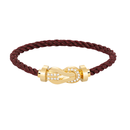 [⭐Corinne]CHANCE LARGE 8 FIGURE BUCKLE HALF DIAMOND BRACELET GOLD