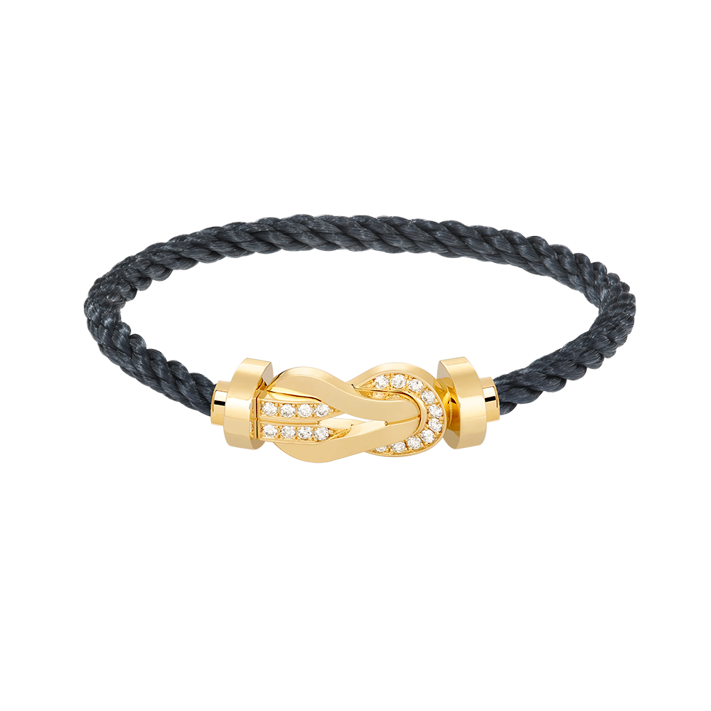 [⭐Corinne]CHANCE LARGE 8 FIGURE BUCKLE HALF DIAMOND BRACELET GOLD