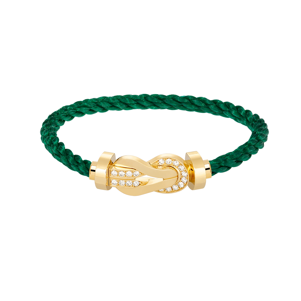 [⭐Corinne]CHANCE LARGE 8 FIGURE BUCKLE HALF DIAMOND BRACELET GOLD