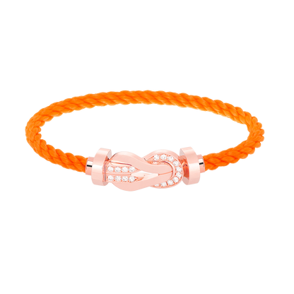 [⭐Corinne]CHANCE LARGE 8 FIGURE BUCKLE HALF DIAMOND BRACELET ROSE GOLD