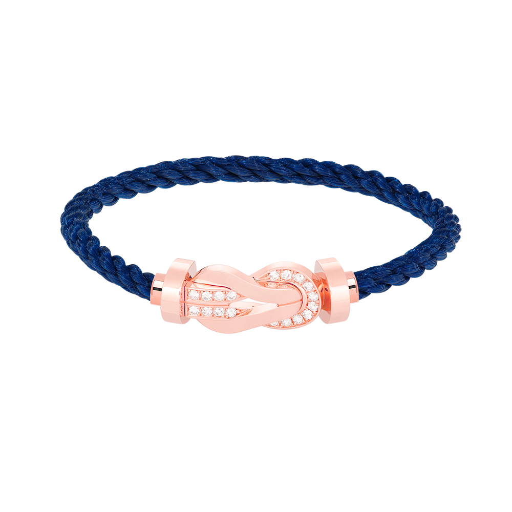 [⭐Corinne]CHANCE LARGE 8 FIGURE BUCKLE HALF DIAMOND BRACELET ROSE GOLD
