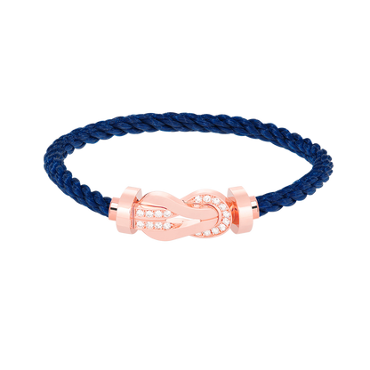 [⭐Corinne]CHANCE LARGE 8 FIGURE BUCKLE HALF DIAMOND BRACELET ROSE GOLD