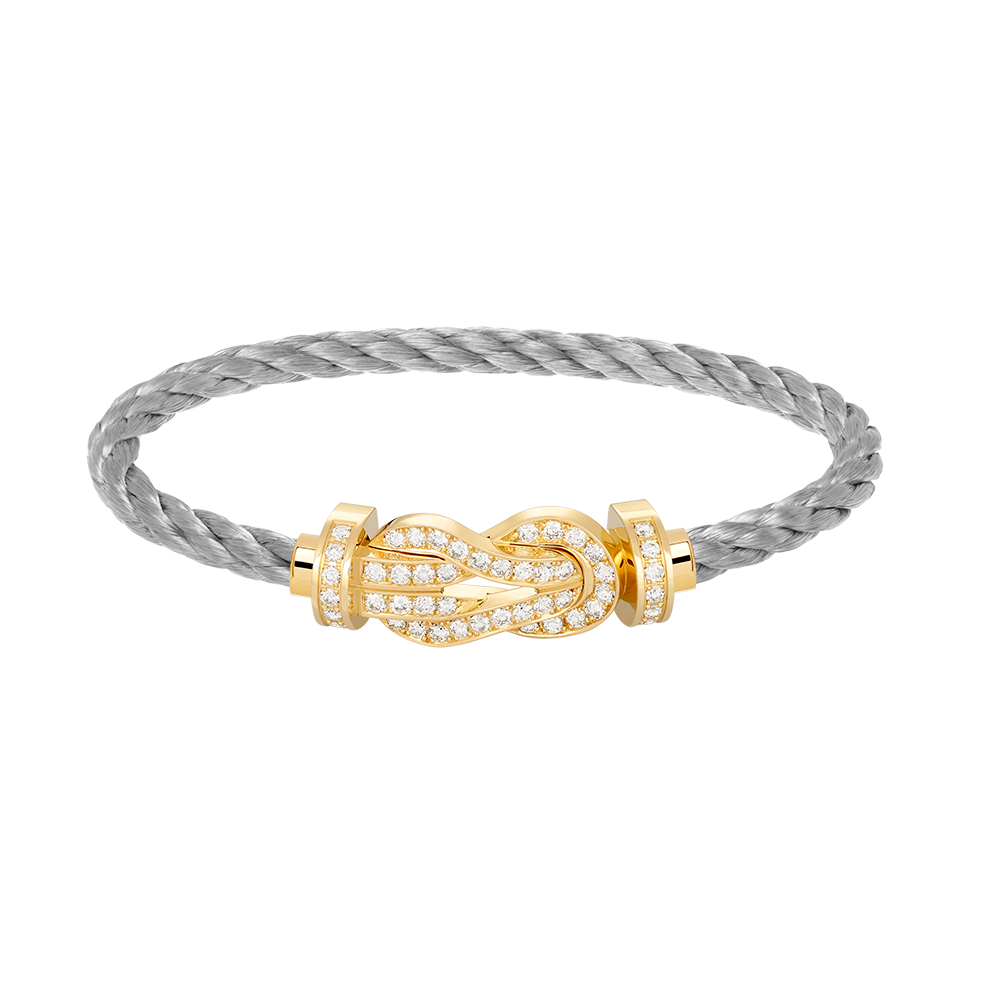 [⭐Corinne]CHANCE LARGE 8 FIGURE BUCKLE FULLDIAMOND BRACELET GOLD