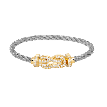 [⭐Corinne]CHANCE LARGE 8 FIGURE BUCKLE FULLDIAMOND BRACELET GOLD