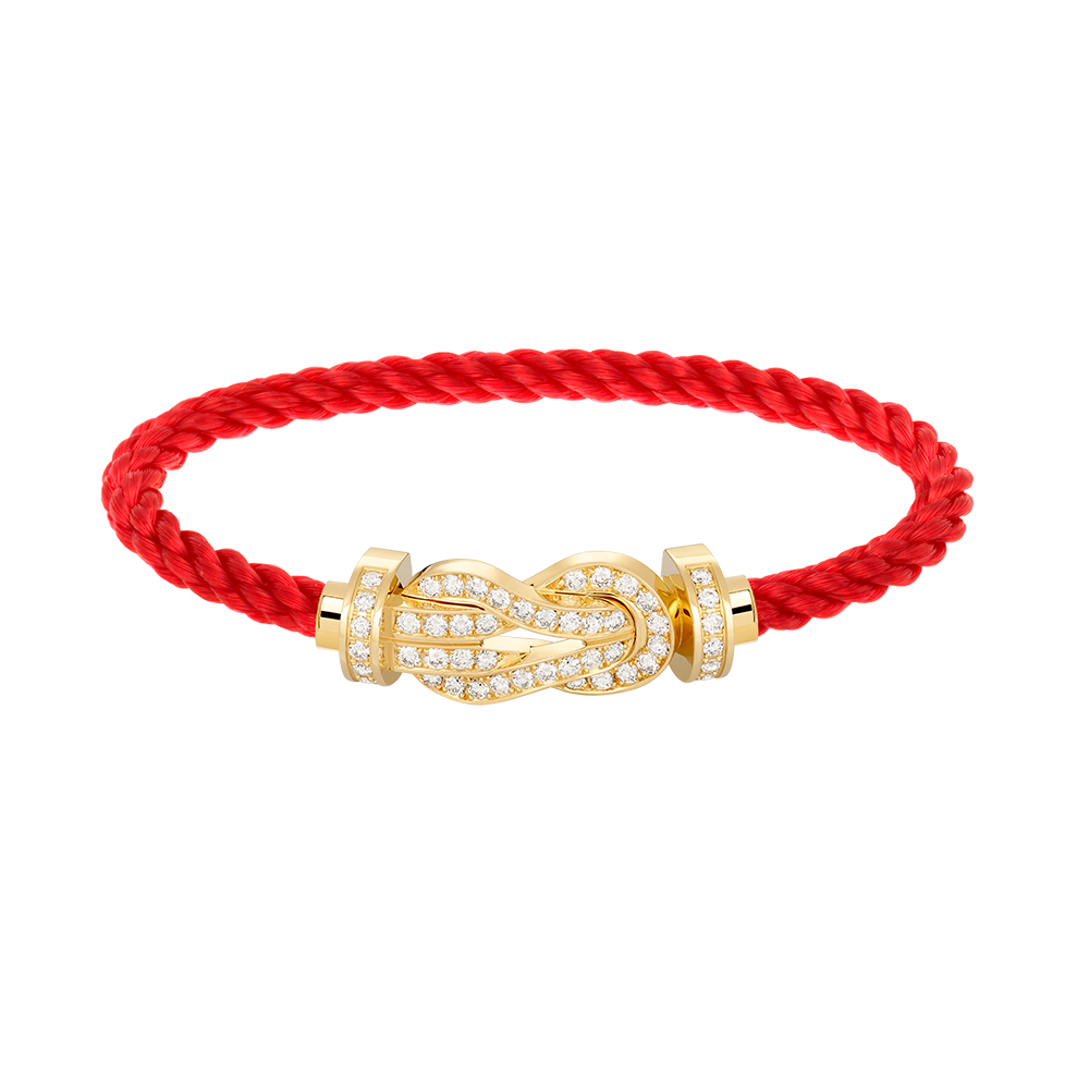 [⭐Corinne]CHANCE LARGE 8 FIGURE BUCKLE FULLDIAMOND BRACELET GOLD