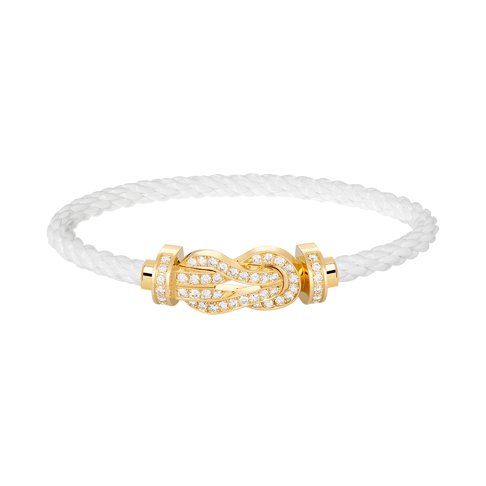 [⭐Corinne]CHANCE LARGE 8 FIGURE BUCKLE FULLDIAMOND BRACELET GOLD