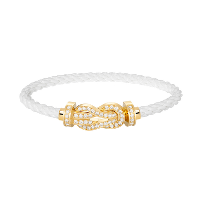 [⭐Corinne]CHANCE LARGE 8 FIGURE BUCKLE FULLDIAMOND BRACELET GOLD