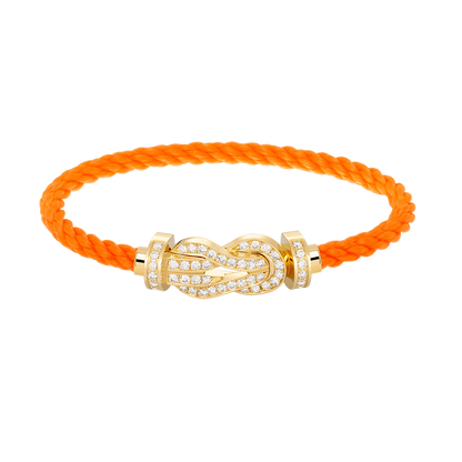 [⭐Corinne]CHANCE LARGE 8 FIGURE BUCKLE FULLDIAMOND BRACELET GOLD