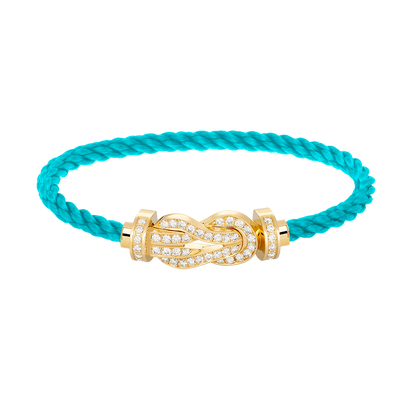 [⭐Corinne]CHANCE LARGE 8 FIGURE BUCKLE FULLDIAMOND BRACELET GOLD