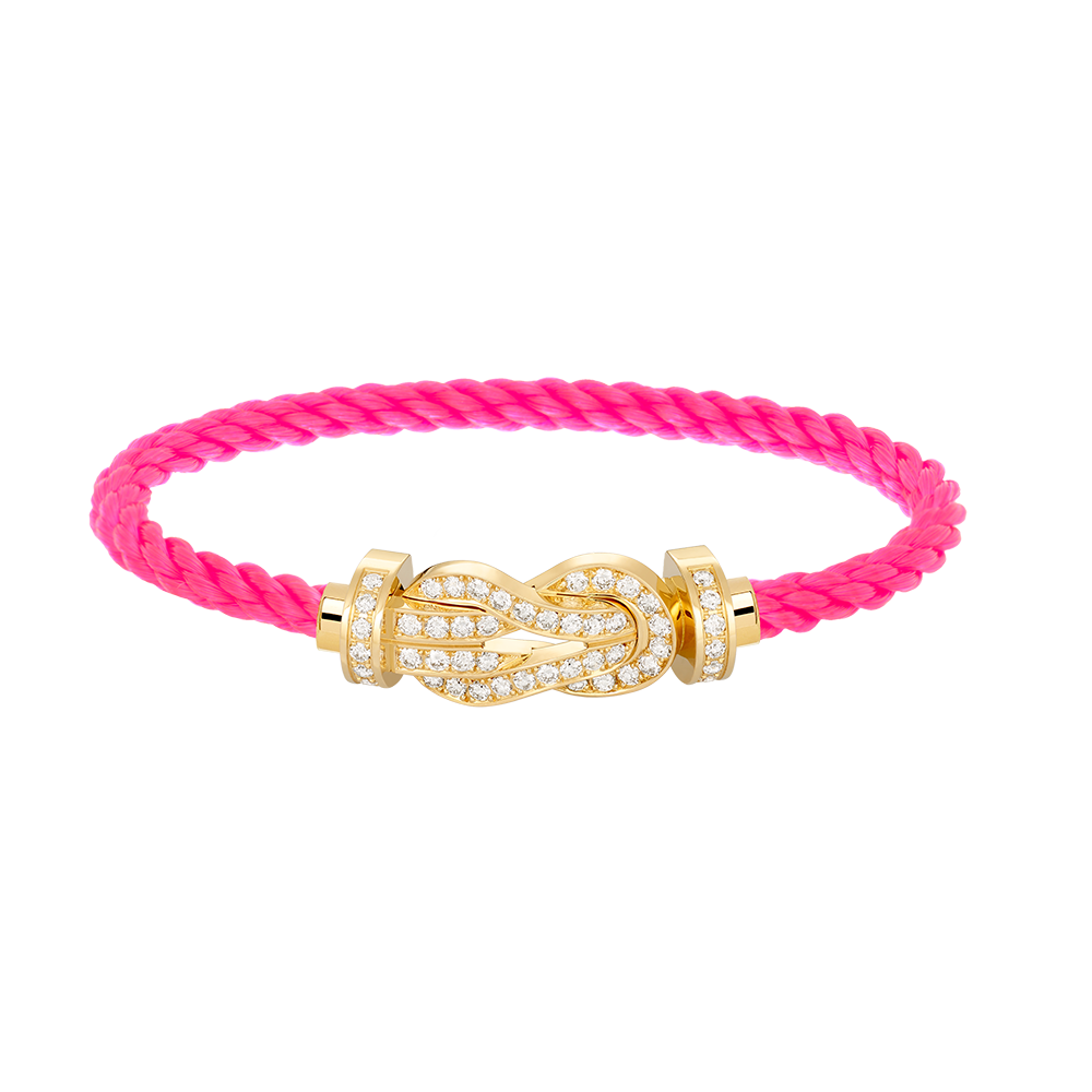 [⭐Corinne]CHANCE LARGE 8 FIGURE BUCKLE FULLDIAMOND BRACELET GOLD