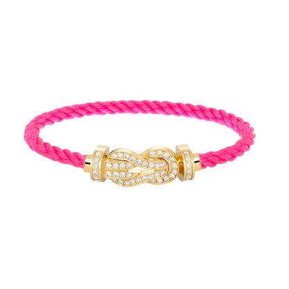 [⭐Corinne]CHANCE LARGE 8 FIGURE BUCKLE FULLDIAMOND BRACELET GOLD