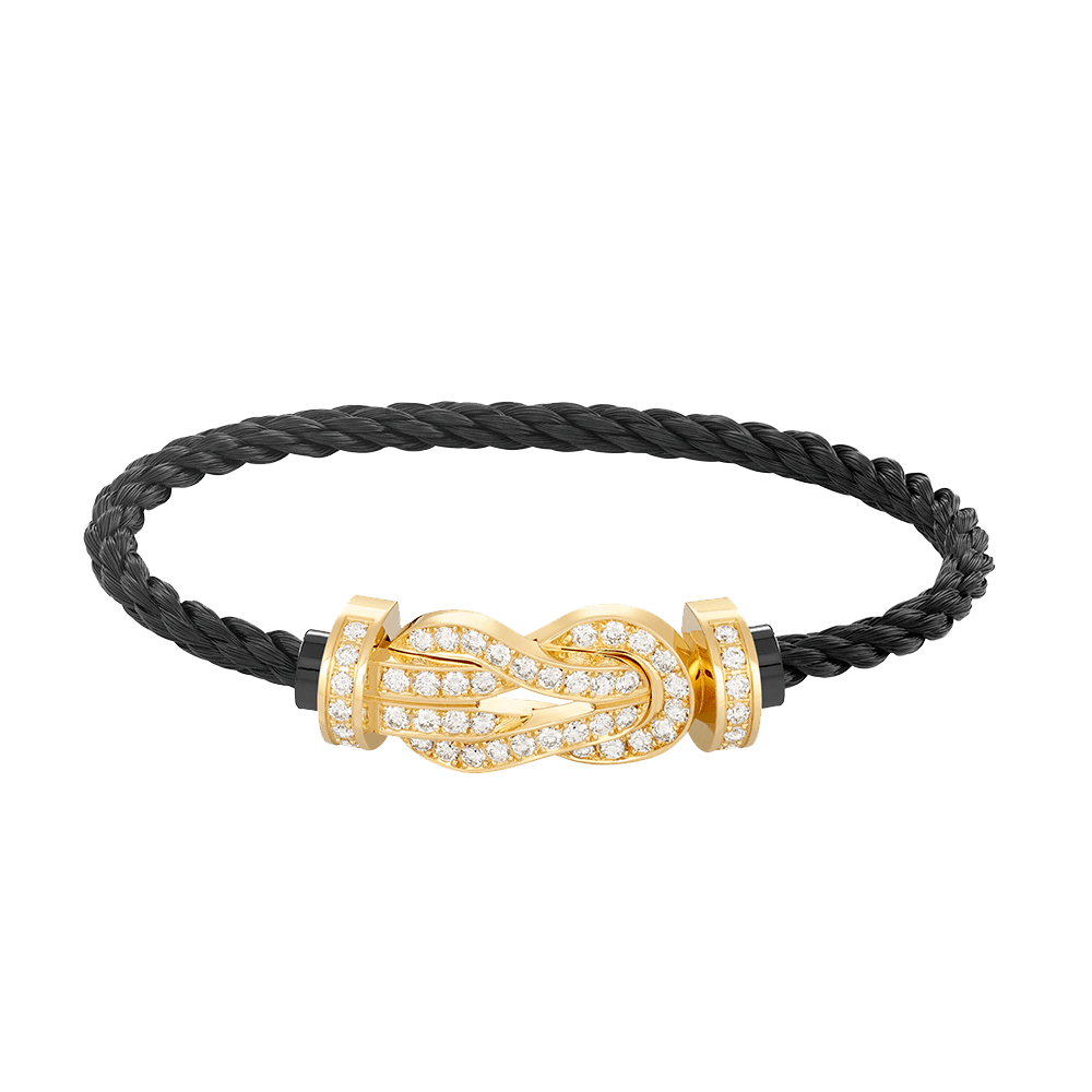 [⭐Corinne]CHANCE LARGE 8 FIGURE BUCKLE FULLDIAMOND BRACELET GOLD