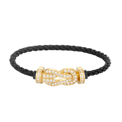 [⭐Corinne]CHANCE LARGE 8 FIGURE BUCKLE FULLDIAMOND BRACELET GOLD
