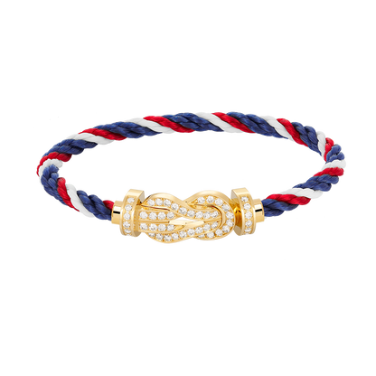 [⭐Corinne]CHANCE LARGE 8 FIGURE BUCKLE FULLDIAMOND BRACELET GOLD
