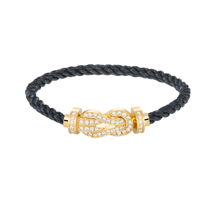 [⭐Corinne]CHANCE LARGE 8 FIGURE BUCKLE FULLDIAMOND BRACELET GOLD