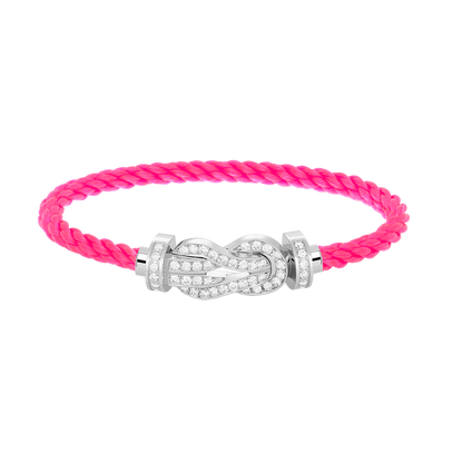 [⭐Corinne]CHANCE LARGE 8 FIGURE BUCKLE FULL DIAMOND BRACELET SILVER