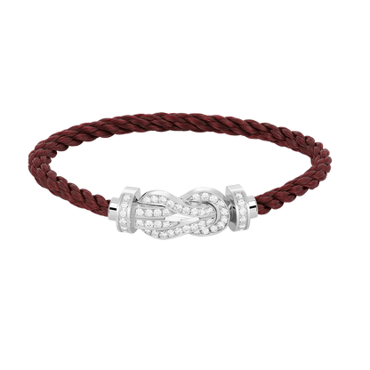 [⭐Corinne]CHANCE LARGE 8 FIGURE BUCKLE FULL DIAMOND BRACELET SILVER