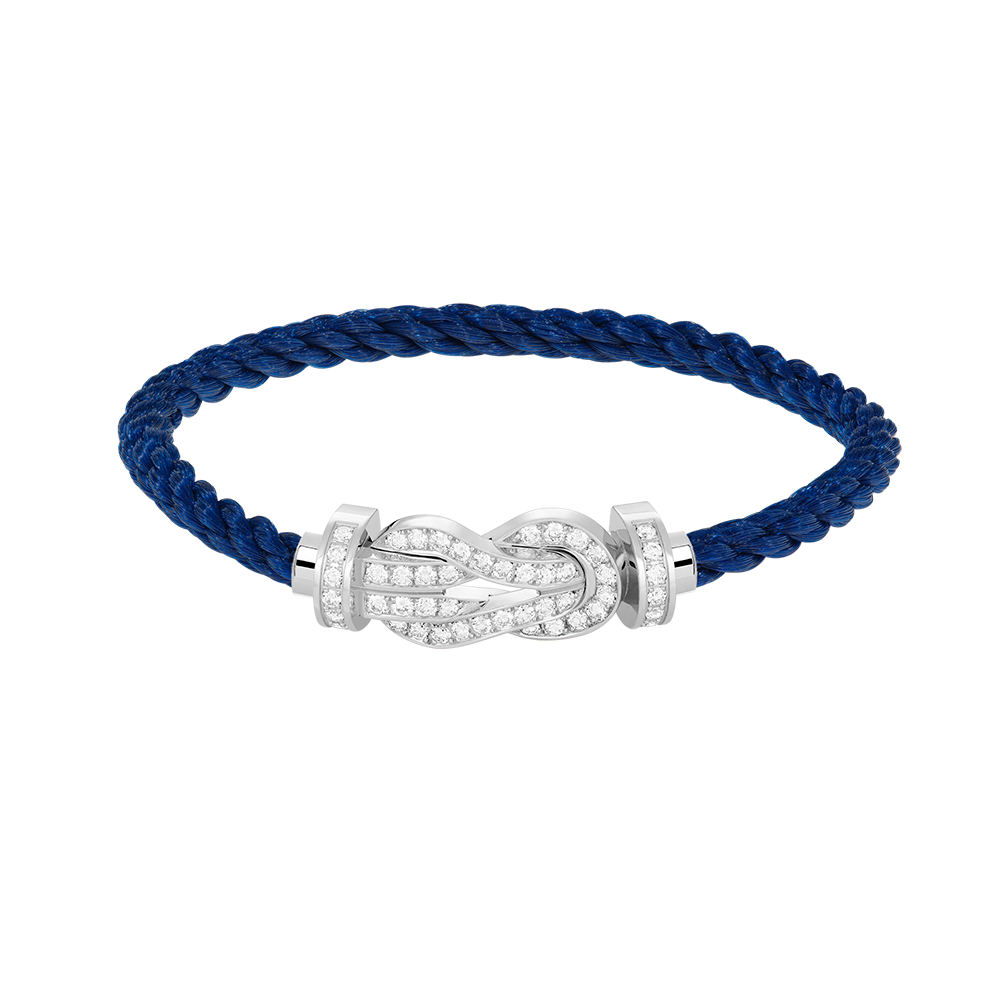 [⭐Corinne]CHANCE LARGE 8 FIGURE BUCKLE FULL DIAMOND BRACELET SILVER