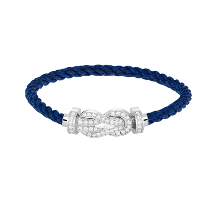 [⭐Corinne]CHANCE LARGE 8 FIGURE BUCKLE FULL DIAMOND BRACELET SILVER