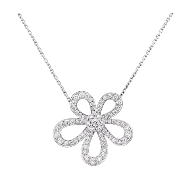 [⭐Corinne]FLOWERLACE NECKLACE FULL DIAMONDS