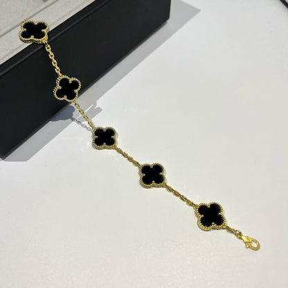 [⭐Corinne] CLOVER 5 MOTIF ONYXS BRACELET COLLECTION