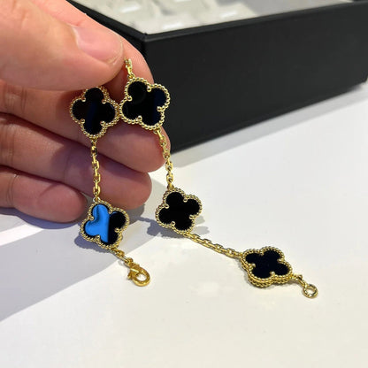 [⭐Corinne] CLOVER 5 MOTIF ONYXS BRACELET COLLECTION