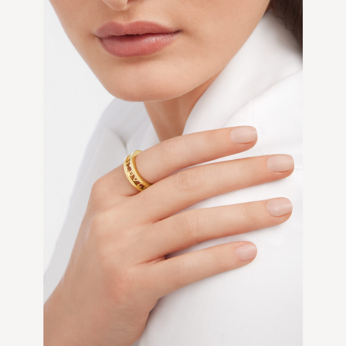 [⭐Corinne]ZERO 1 ONE-BAND WITH OPENWORK LOGO SPIRAL RING