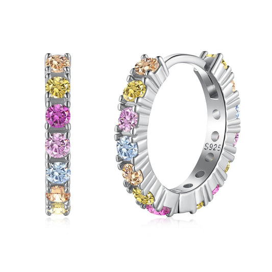 [⭐Corinne Jewelry]Radiant Colorful Round Cut Earrings