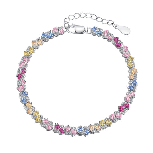 [⭐Corinne Jewelry]Ornate Colorful Flower Shape Party Bracelet