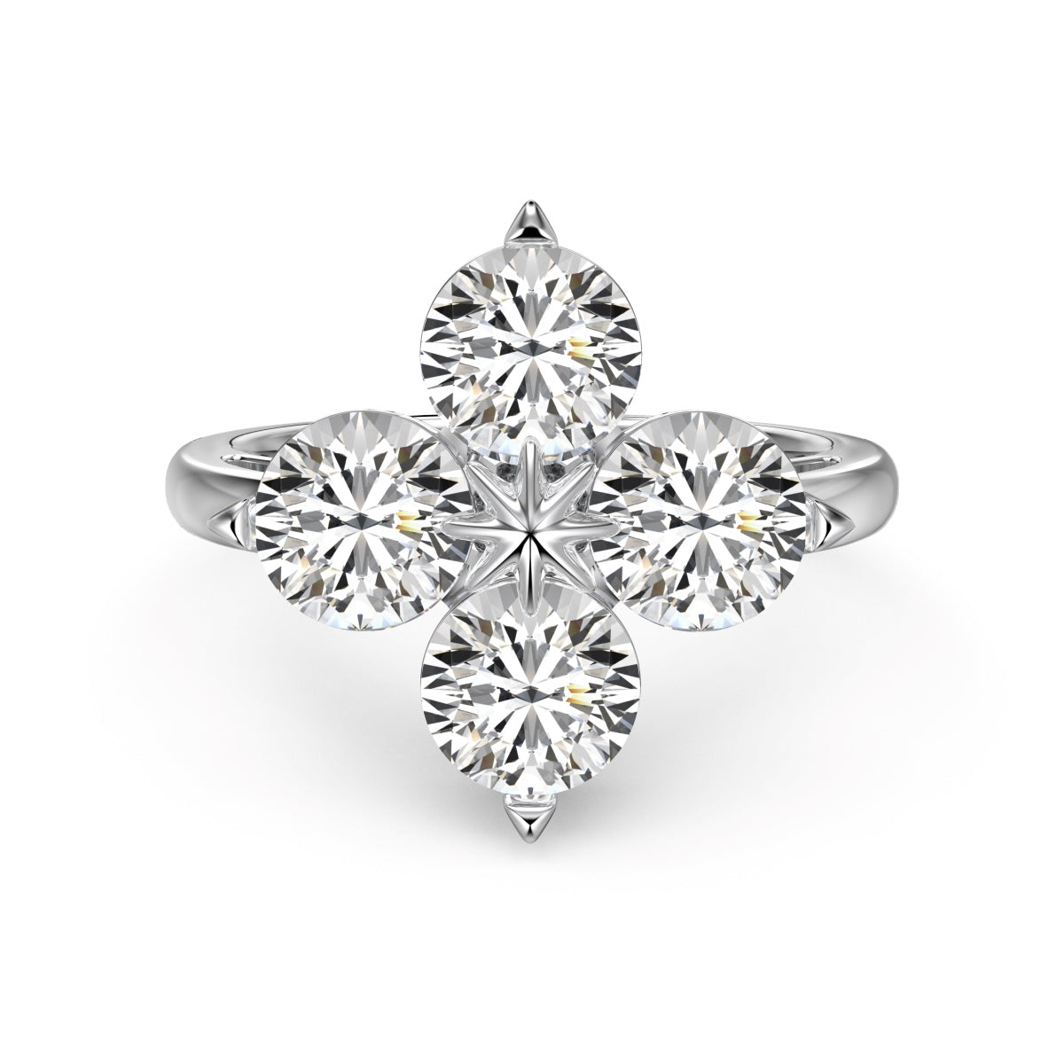 [⭐Corinne Jewelry]Four-Leaf Clover Eight-Pointed Star Ring