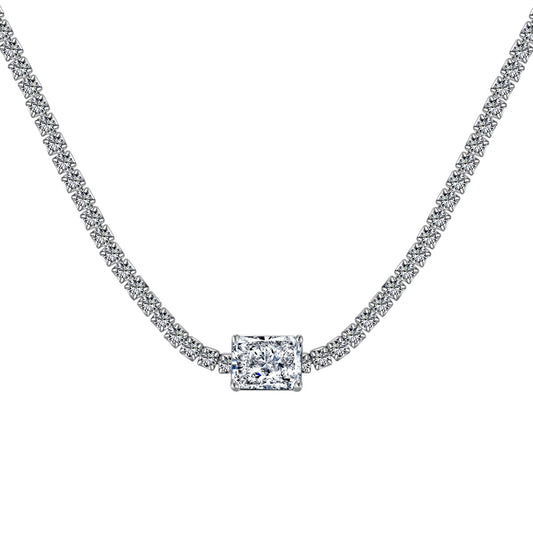 [⭐Corinne Jewelry]2.0 carat Ornate Emerald Cut Necklace