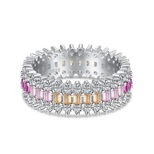 [⭐Corinne Jewelry]Ornate Colorful Radiant Cut Daily Ring