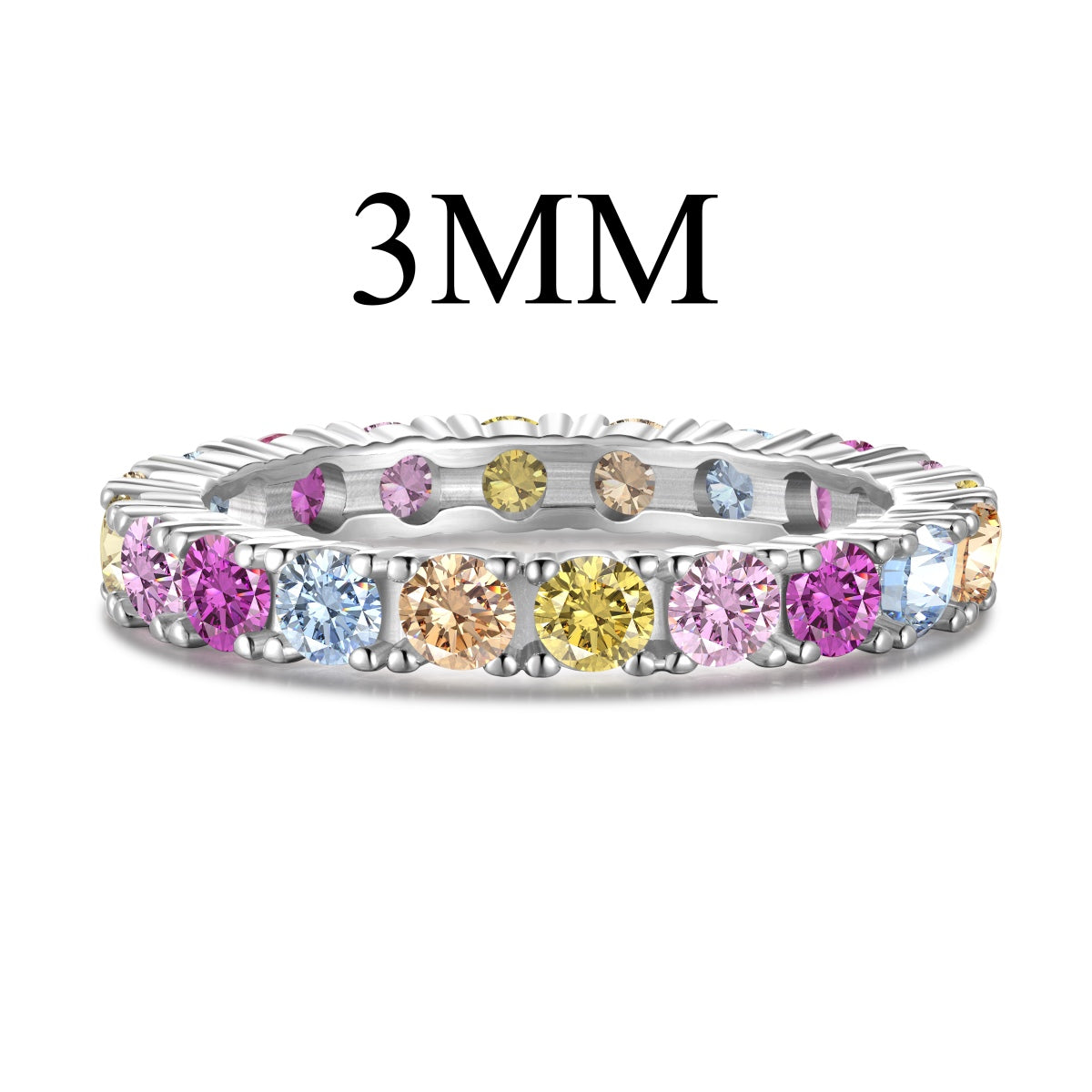 [⭐Corinne Jewelry]Dazzling Lustrous Round Cut Tennis Ring