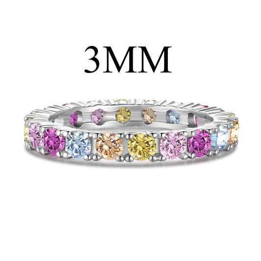 [⭐Corinne Jewelry]Dazzling Lustrous Round Cut Tennis Ring