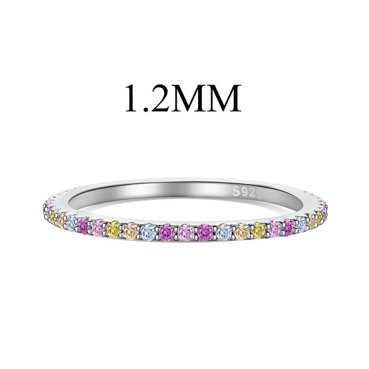 [⭐Corinne Jewelry]Ornate Colorful Round Cut Tennis Ring