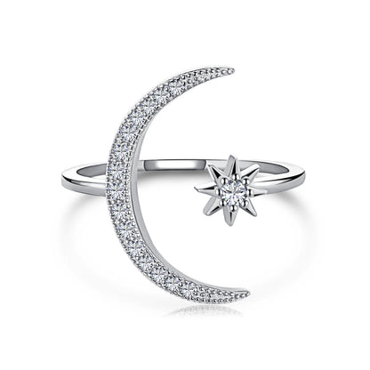 [⭐Corinne Jewelry]Eternity Moon & Star Ring