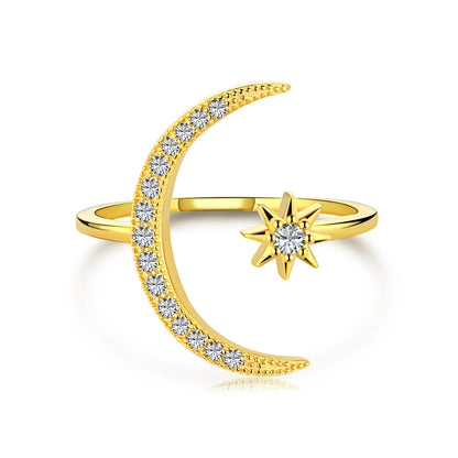 [⭐Corinne Jewelry]Eternity Moon & Star Ring