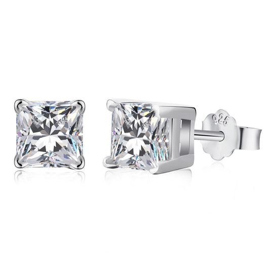 [⭐Corinne Jewelry]1.0 Carat Radiant Princess Cut Wedding Earrings