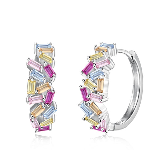 [⭐Corinne Jewelry]Dazzling Colorful Emerald Cut Daily Earrings