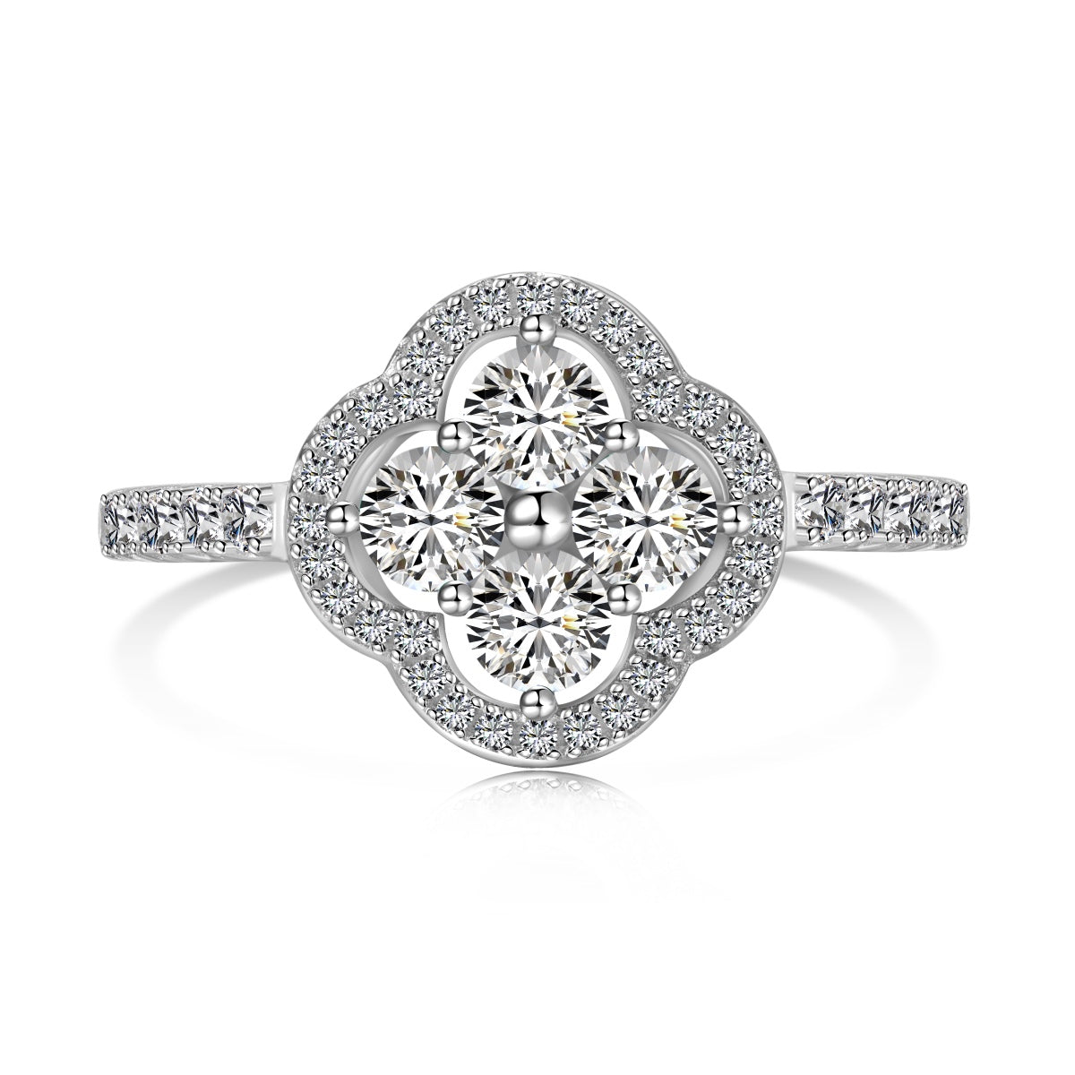 [⭐Corinne Jewelry]Four Leaf Clover Flower Design Ring