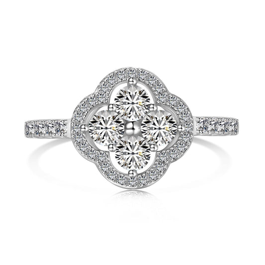 [⭐Corinne Jewelry]Four Leaf Clover Flower Design Ring
