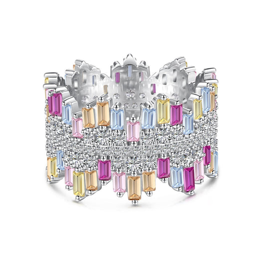 [⭐Corinne Jewelry]Luxurious Colorful Radiant Cut Daily Ring