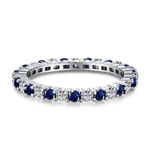 [⭐Corinne Jewelry]Exquisite Colorful Round Cut Tennis Ring